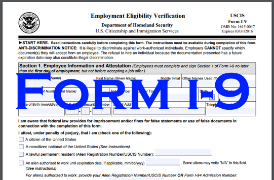 E-Verify Form I-9